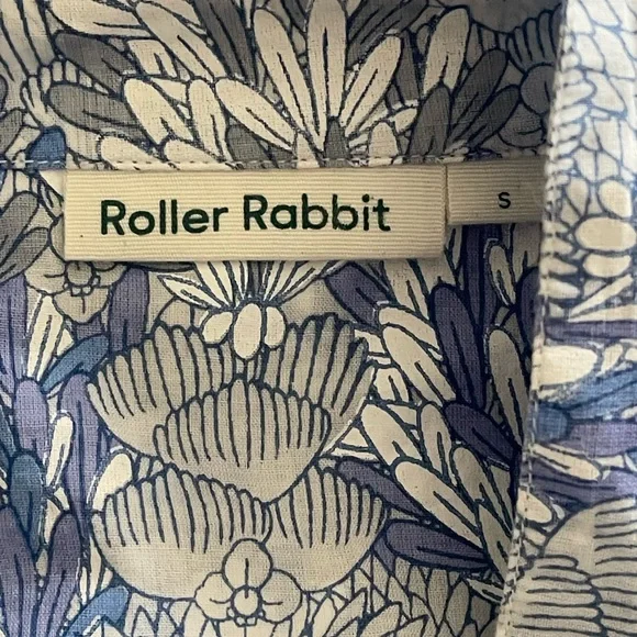 Roller‎ Rabbit Blue and White Botanical Button-Down Shirt - Picture 6 of 6